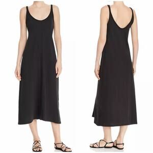 ATM Anthony Thomas Melillo High Tosion Maxi Tank Dress Black Size L Cotton